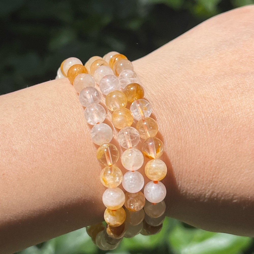 6mm stretchable‎ golden healer bracelet
